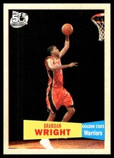 Brandan Wright 2007-08 Topps #118 Warriors NBA READ FREE SHIPPING AutographDen