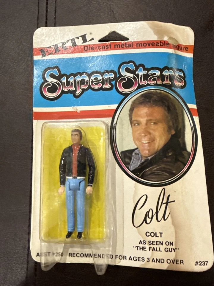 Figura de acción Ertl Super Stars Colt The Fall Guy 1982 (Lee Majors) sellada Foto 3 de 4