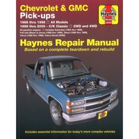 Chevrolet Blazer Tahoe C/K 1500 2500 3500 (1988-2000) Workshop Manual Haynes