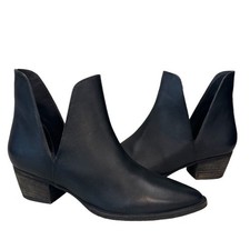 Free People Charm Double V Leather Booties Size 40