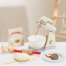 Wooden Mixer, Play Kitchen , Pretend Play Blender for Boys Girls Ages 3 