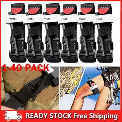 1-40pcs Tourniquet Rapid One Hand Application Emergency Outdoor First Aid Kit