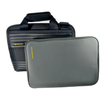 New 2 Mandarina Duck Laptop Bag Portfolio Briefcase Messenger 17x13 & Sleeve