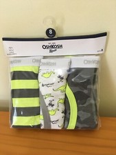 NWT Oshkosh Boys Boxer Brief Underwear 3pair/pack Neon Yellow Camo,Dinosaur