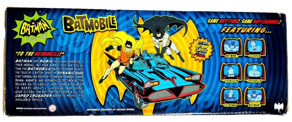 2013 Mattel DC 🦇 BATMAN Classic 1966 TV Series 45cm LARGE Plastic BATMOBILE - Image 3 of 4