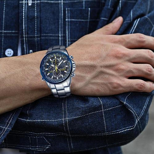 CITIZEN Blue Angels Reloj Hombre Moda Cinturón Cuarzo Reloj Acero Azul - Imagen 4 de 5