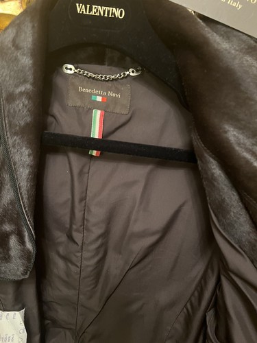 Benedetta Novi Italien Pelzmantel NP 5749 Echtfell Strass Ornament. WOW Effekt - Bild 12 von 24