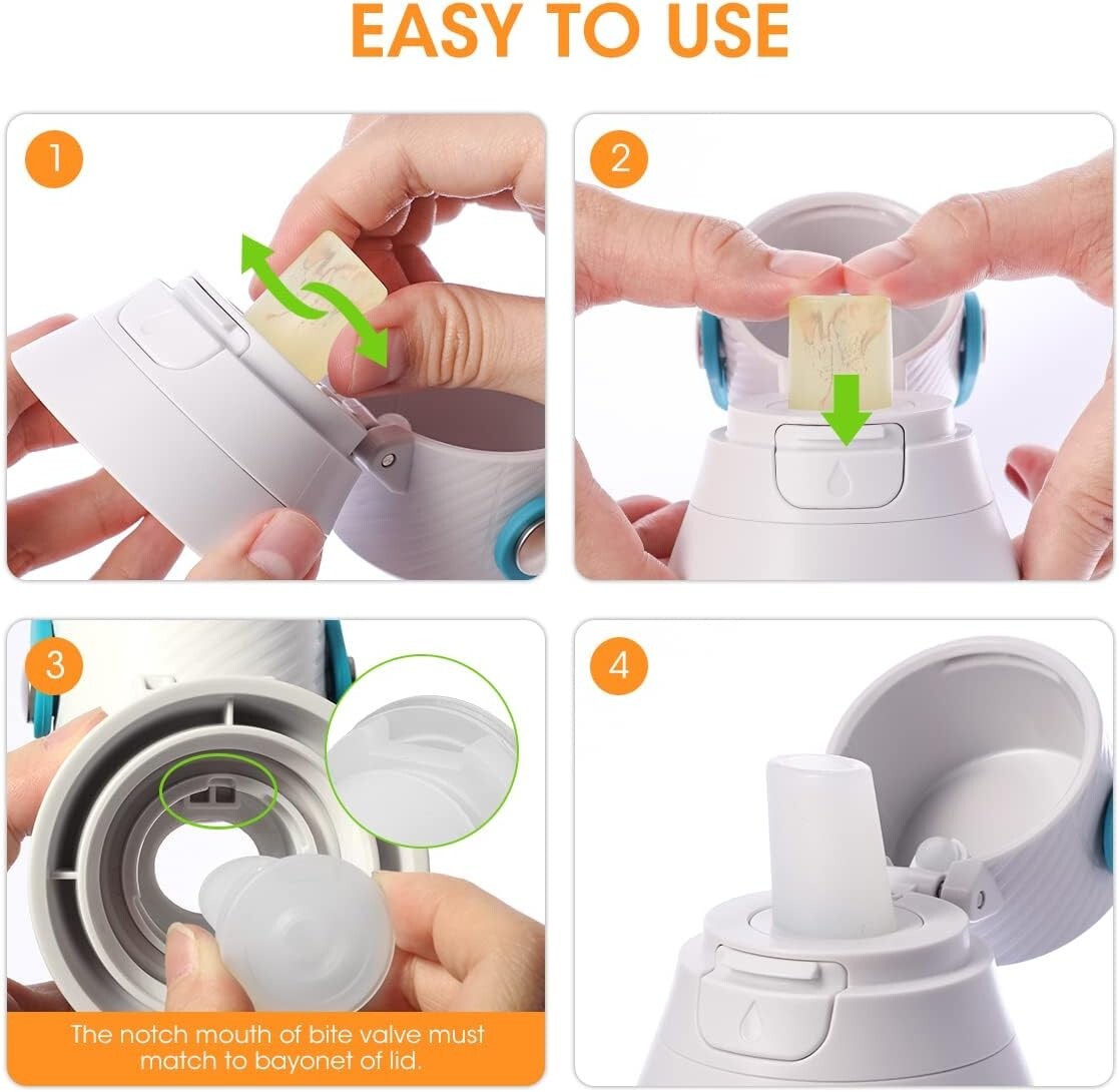 Water Bottle Mouthpiece Replacement for Brita - 2 Pack Silicone Bite Valve