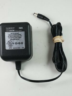 Linksys AC-DC Power Adapter 110-100-0045 WD41120050 12VDC 500mA