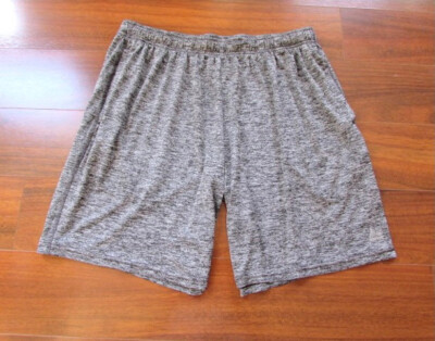 RBX ~ Men's XL ~Gray Granite PULL-ON Performance Drawstring Casual Gym Shorts c8