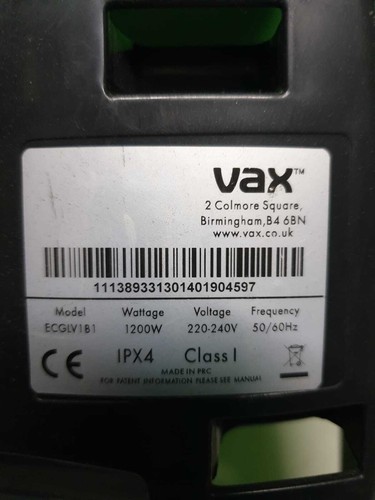 Replacement Spare Parts for Vax ECGLV1B1 Rapid Power Upright Carpet Cleaner - Picture 14 of 90