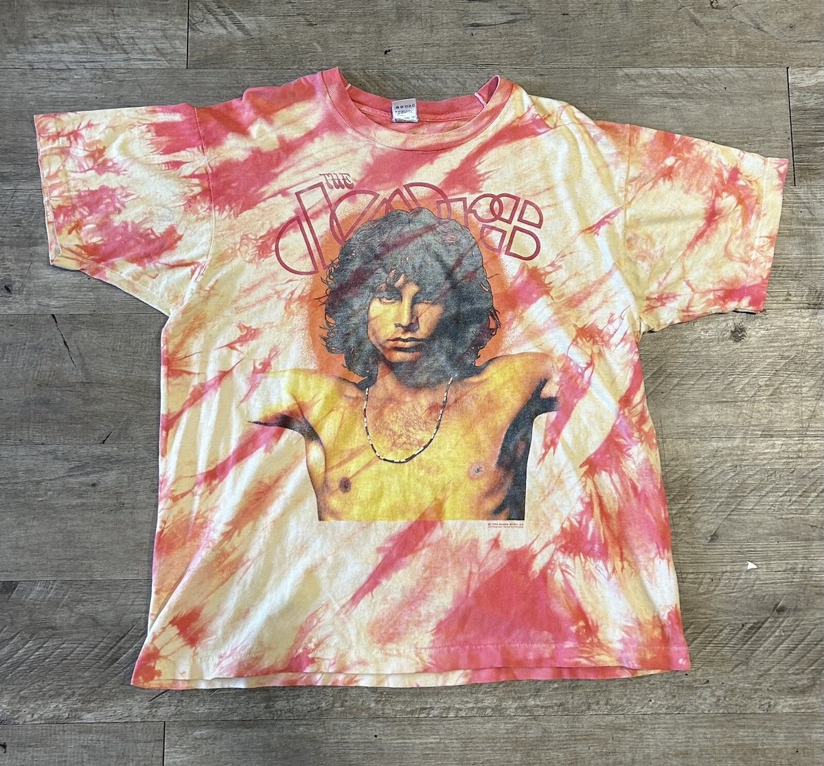 VINTAGE 1990 PSYCHEDELIC TIE-DYE JIM MORRISON THE DOORS TEE