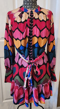 NEW FARM RIO Full of Hearts Long Sleeve Mini Dress Size XS