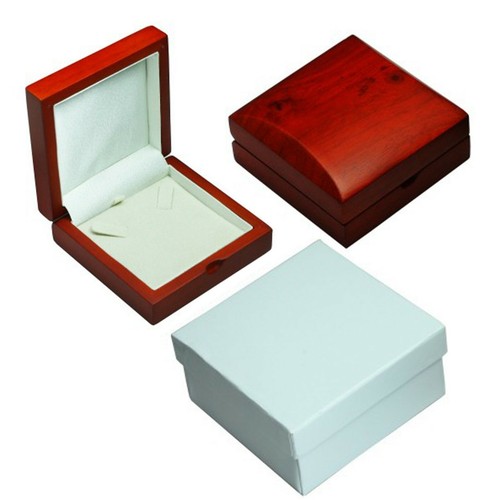 Solid Mahogany Pendant / Necklace Box Wooden Jewellery Gift Box High Quality - Picture 4 of 9