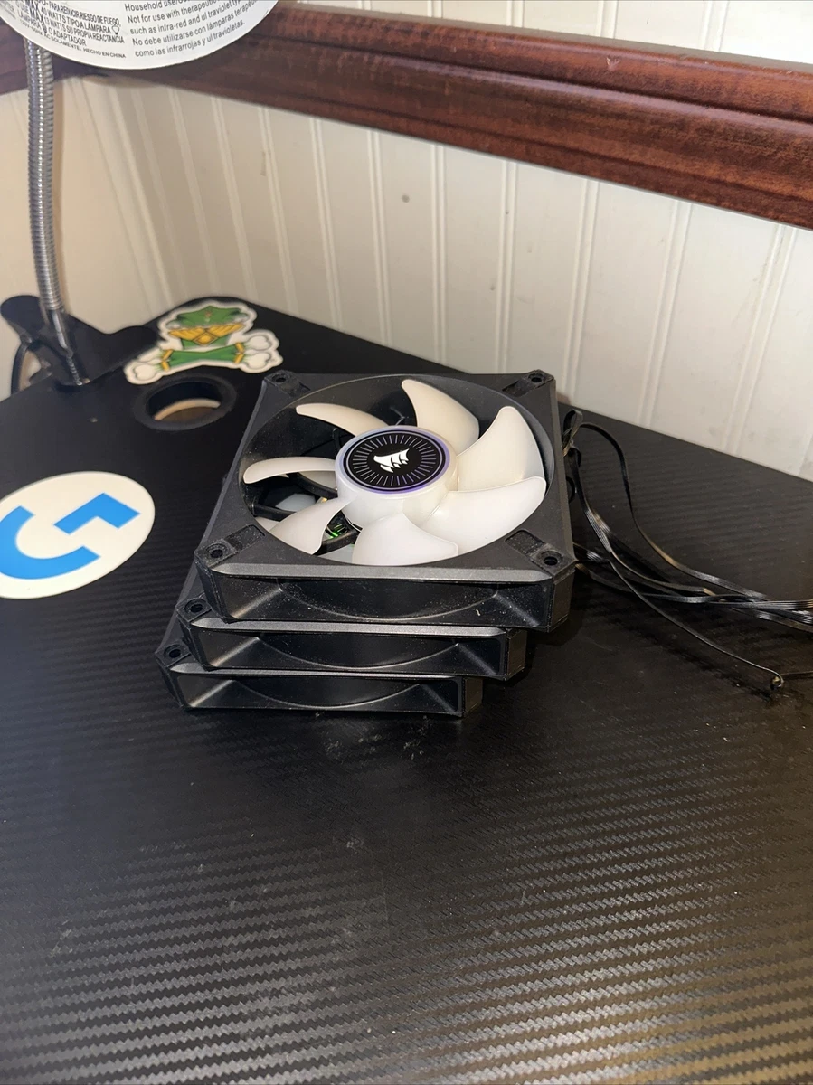 3 Corsair ML120 RGB ELITE Magnetic Levitation Bearing 120mm Fans 
