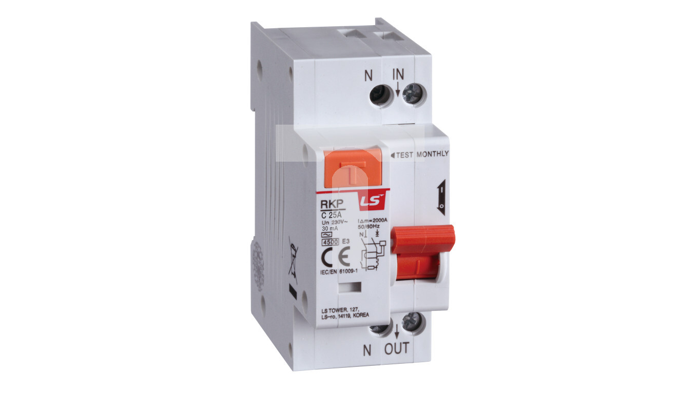 RCD 2P C 16A 0.03A RKP 1P+N C16A 30mA /T2UK