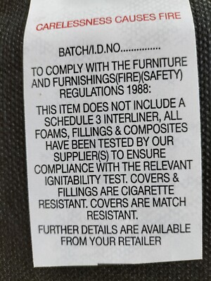 Fire Resitance Labels 10 Fire Resistant Sew on Labels / Fire safety labels Sew on Fire labels ...