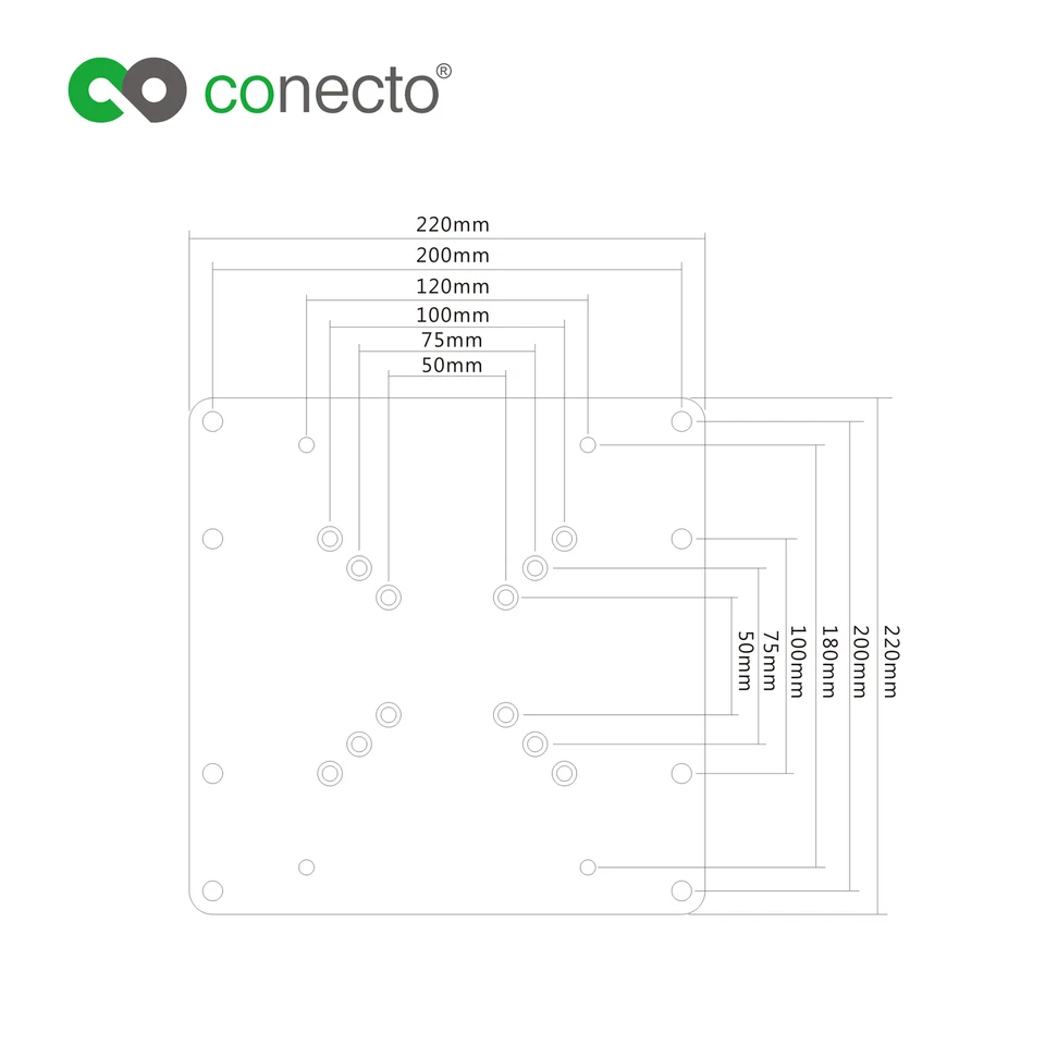 Universeller VESA Adapter für TV & Monitor Wandhalterungen VESA 50x50 - 200x200 - Bild 4 von 4
