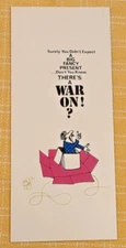 Don't you know there's a war on? A Poverty War Happy Birthday Hi Brows Card 1969