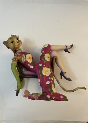 Margaret Le Van Alley Cats Katty Diva flower dress figurine statue