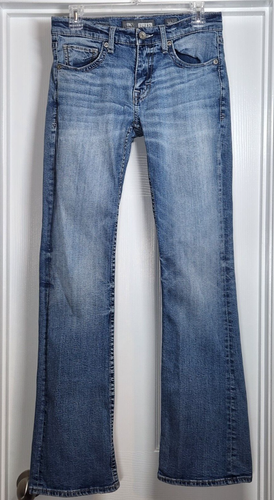 BKE Jeans 29L Blue Denim Bootleg Fulton Cowboy Buckle Faded Country Men (29x33)*