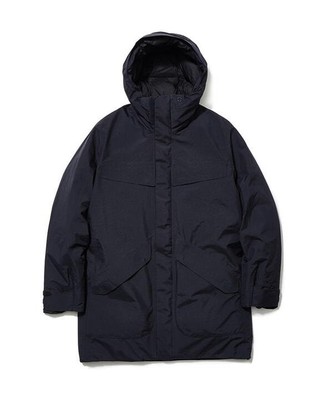hooded spur down coat