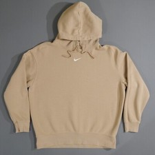 Nike Center Swoosh Hoodie Women's Sm Brown Essential Fleece Sportswear Tan Beige