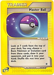Pokemon Expedition 143/165 Master Ball Card