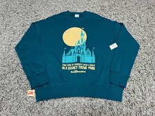 NEW Walt Disney World Sweater Adult Medium Blue Castle Mickey Mouse Parks Mens