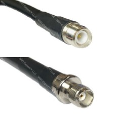 RFC400 RP-TNC FEMALE to TNC FEMALE Coaxial RF Cable USA-Ship Lot