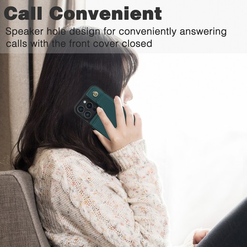 Leder Geldbörse Crossbody Handy Hülle für iPhone 16 Pro Max/16E/15/14/13/12/11/X - Bild 27 von 59