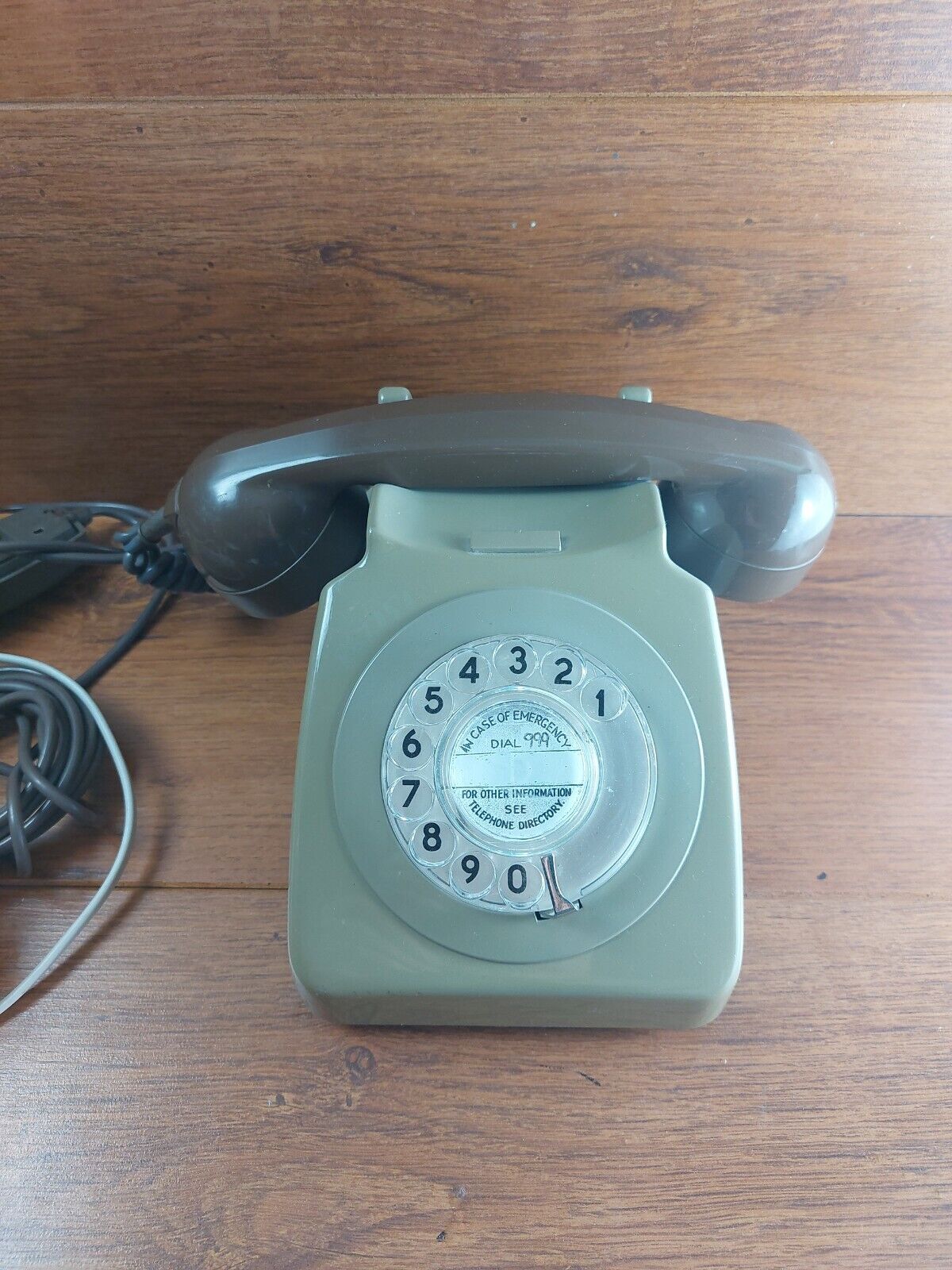 Vintage Phone Rotary Dial Telephone Green 