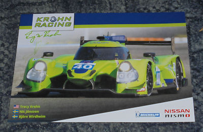 KROHN RACING  -12x8  PHOTO  SIGNED BY 2.  LE MANS SERIES