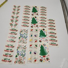Vintage lot new strips Frances Meyer Christmas Stickers scrapbook card craft