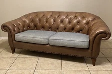 Ralph Lauren Chesterfield Luxury Leather Sofa 20k Retail FREE DELIVERY & SETUP