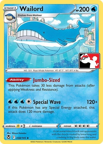 Wailord 038/195 Prize Pack Series Cards