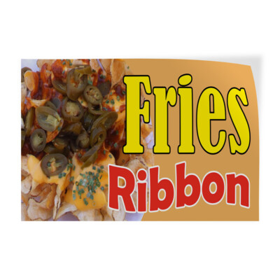 Decal Stickers Fries Ribbon Outdoor Advertising Printing Vinyl Store Sign Label