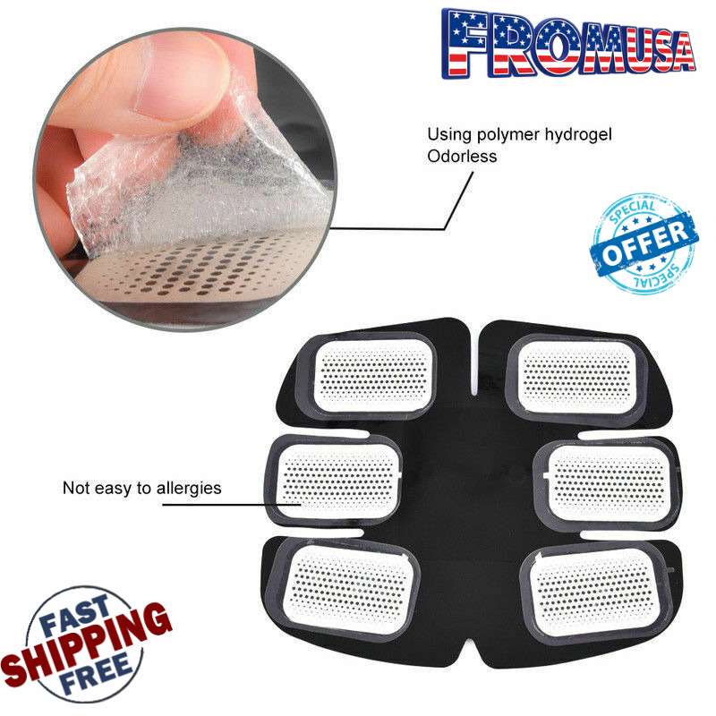 50 Coussinets Gel De Remplacement Pour Stimulateur Abdominal EMS – Hydrogel Abdominal