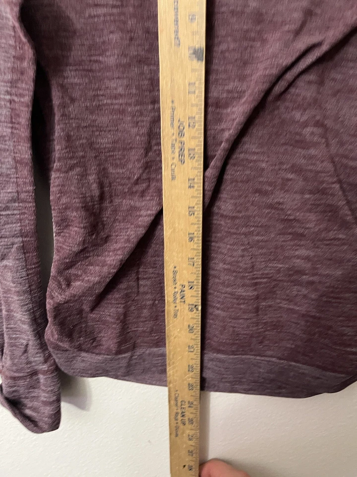 Top LULULEMON Woolly Wonder cuello alto lana merino capa base granate para mujer 4 Foto 3 de 4