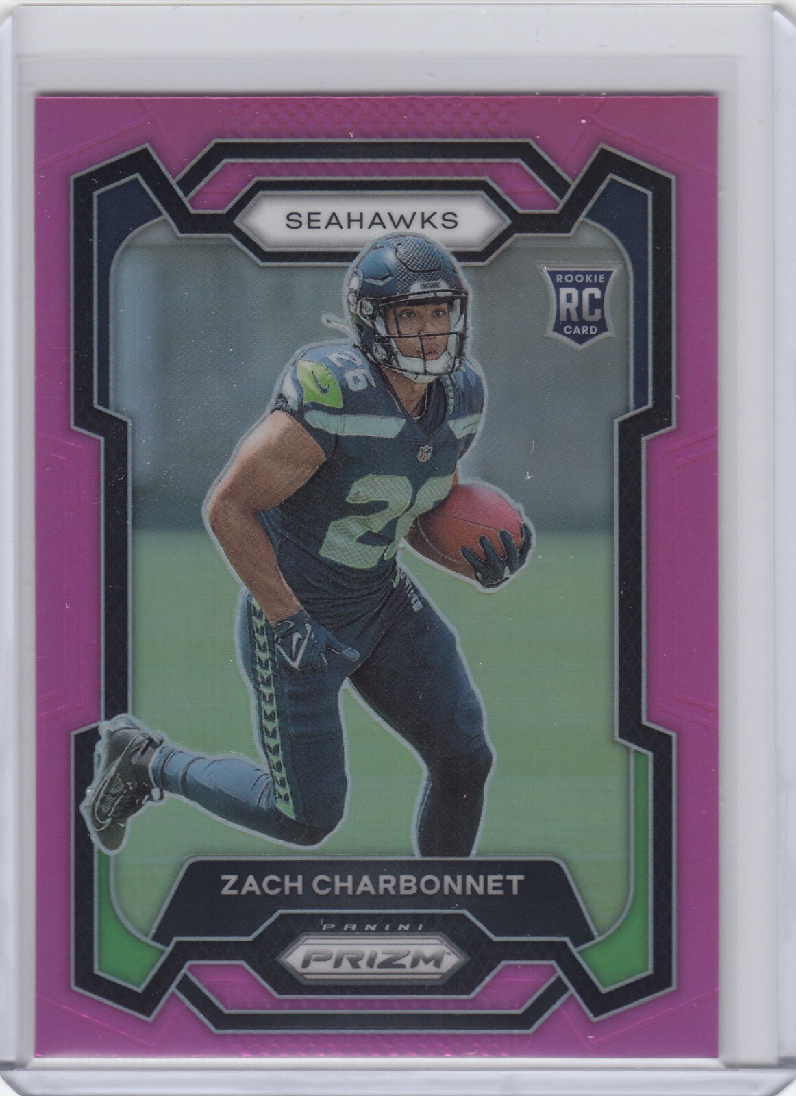 Zach Charbonnet SP RC â–ª 2023 Prizm PINK Prizm #392 Rookie Seahawks