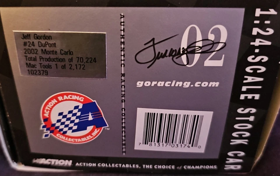 Jefff Gordon Championship 2002 coche coleccionable acción coleccionables Foto 2 de 3