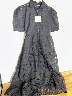 Girl In Mind On The Grid Midi Shirt Kleid. Neu mit Etikett Größe 12