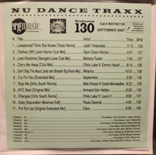 ERG dance trax 130, cd, 2007, Justin Timberlake, Rihanna, Edun, Mark Ronson