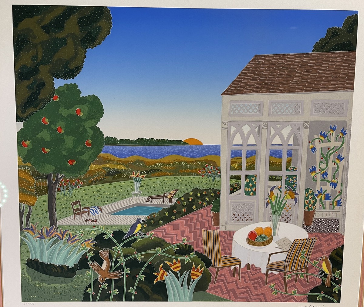 THOMASMcKNIGHT 絵 Rare Thomas McKnight Serigraph on Canvas Limited Hard to