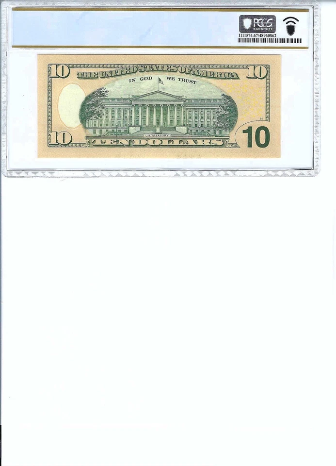 2009 $10 FRN FR2041-G* PCGS Bnk 67 PPQ, Chicago * Note S/N G01225671*!!! - Image 2 of 2