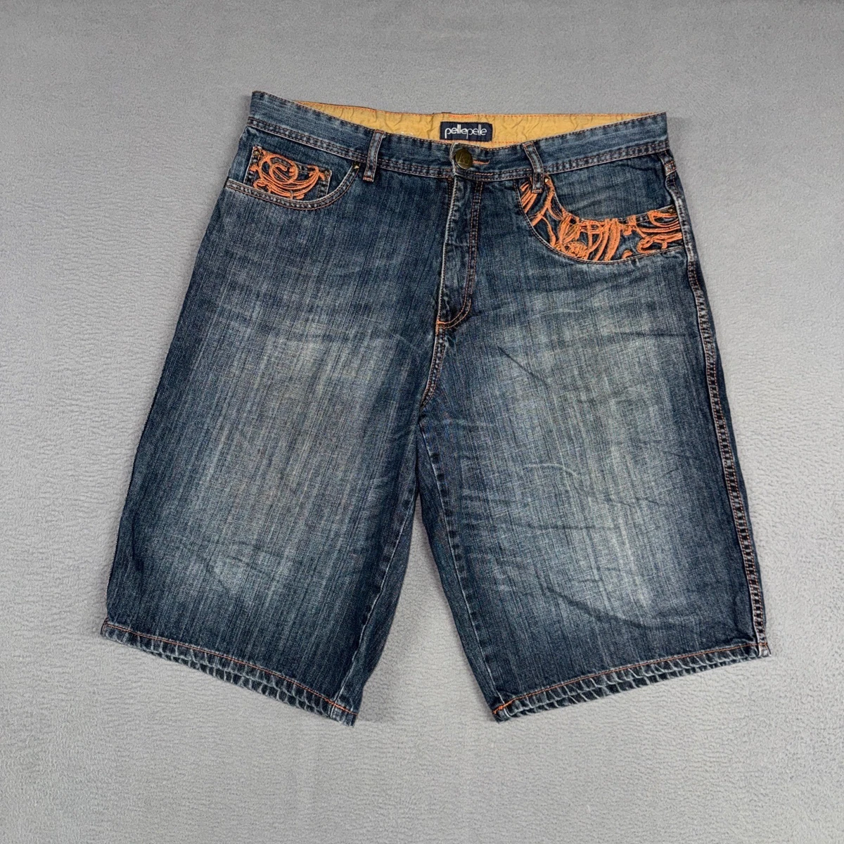 Pelle Pelle Blue Denim Shorts for Men for sale | eBay