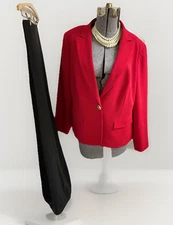 NEW Calvin Klein Pant Suit Size 16W Two Piece Set Pockets Traditional Fit  EXEC