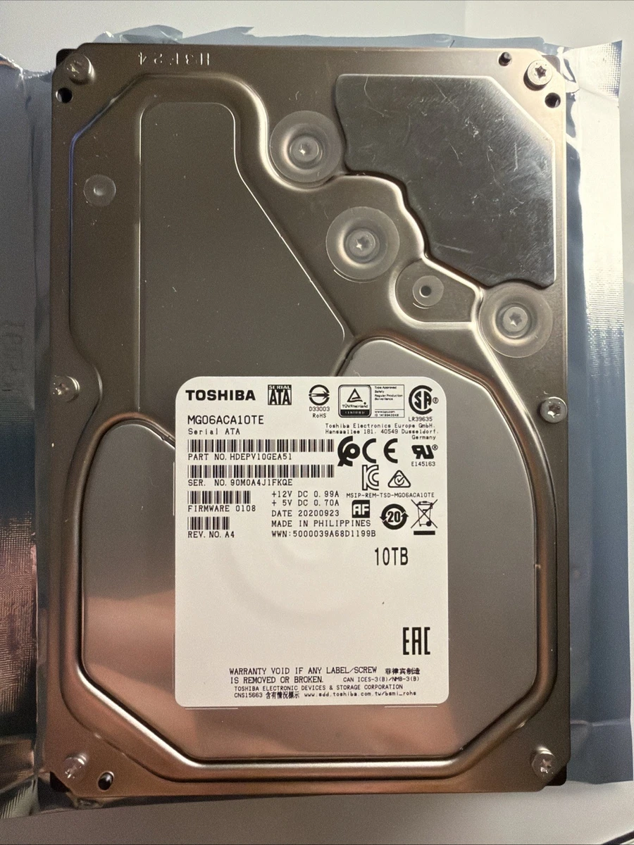 Toshiba Internal Hard Disk Drives 10 TB Storage Capacity for sale