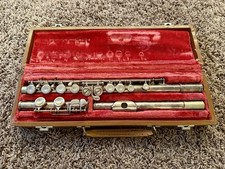 VINTAGE ARTLEY 18-0 SILVER PLATE FLUTE NOGALES ARIZONA W/ CASE 324934