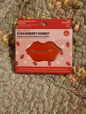 Nourishing & Softening Lip Masks Strawberry Sorbet (5 masks)